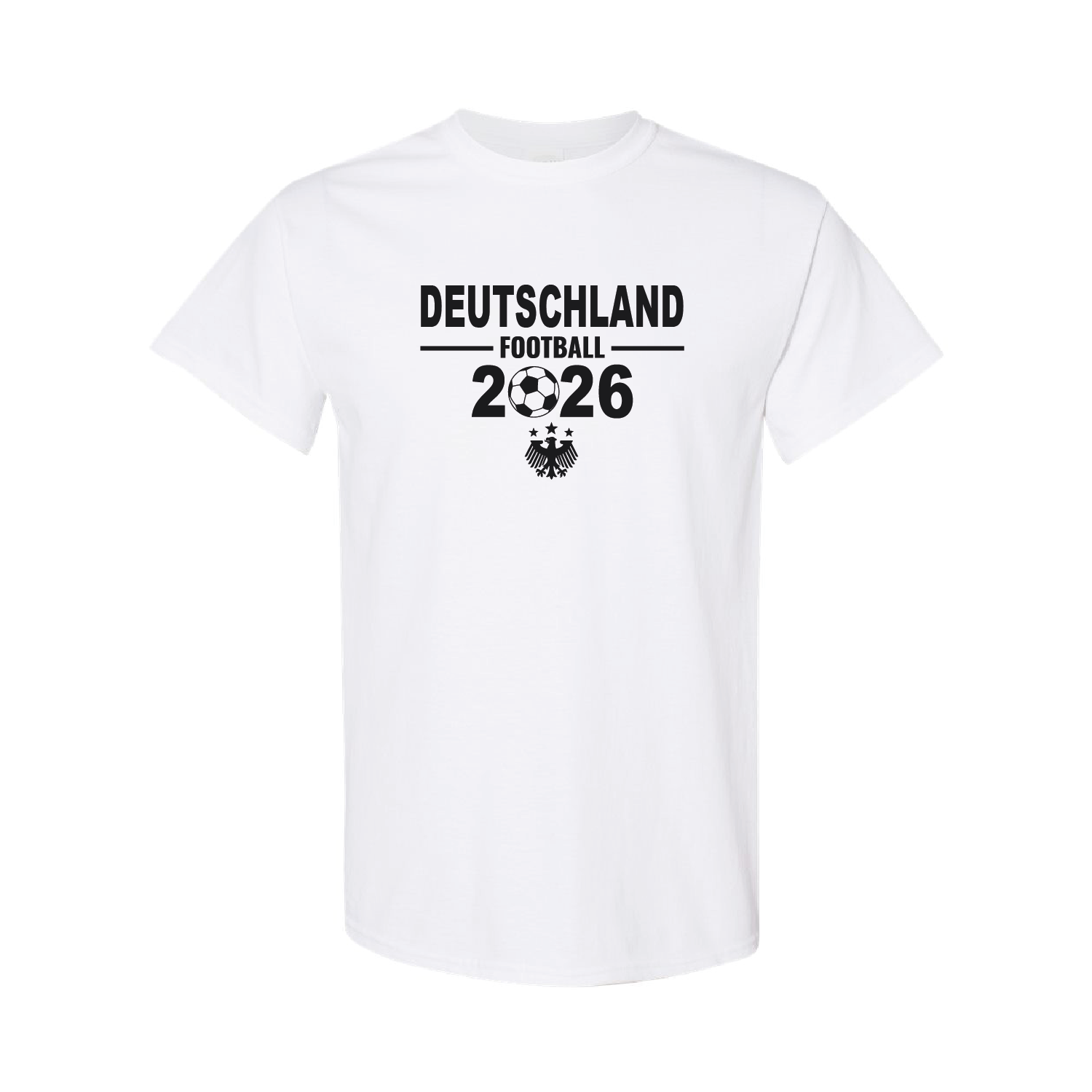Germany (Deutschland) Football T-Shirt – Black&White Cotton German Tee 2