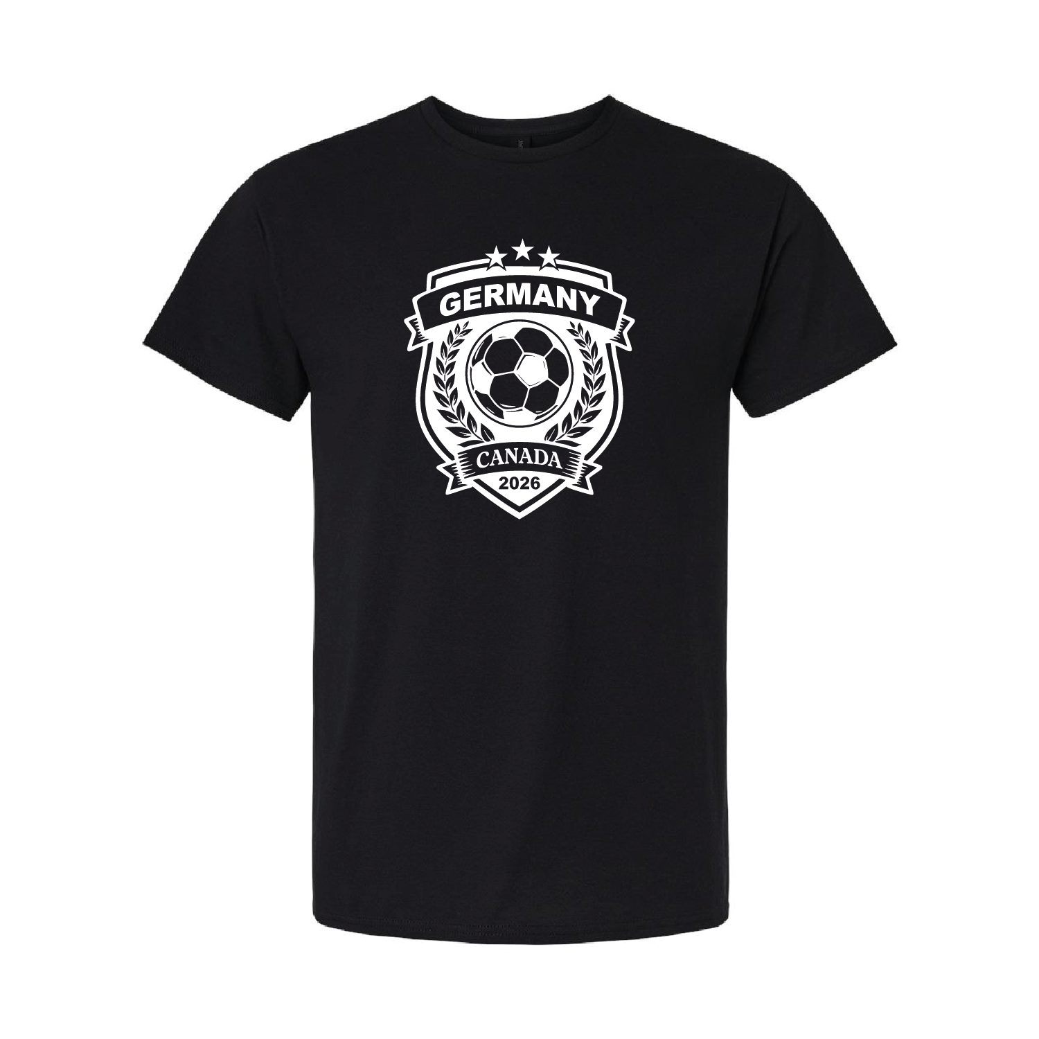 Germany (Deutschland) Football T-Shirt – Black Cotton German Tee 15