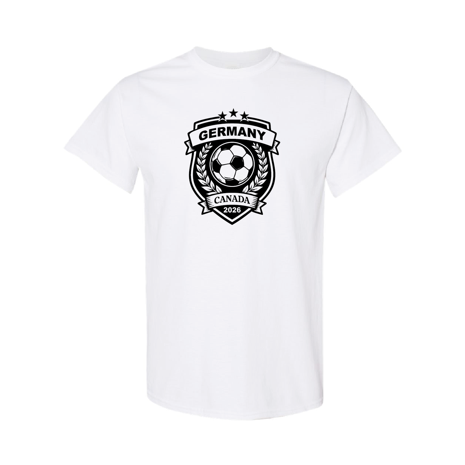 Germany (Deutschland) Football T-Shirt – Black Cotton German Tee 16