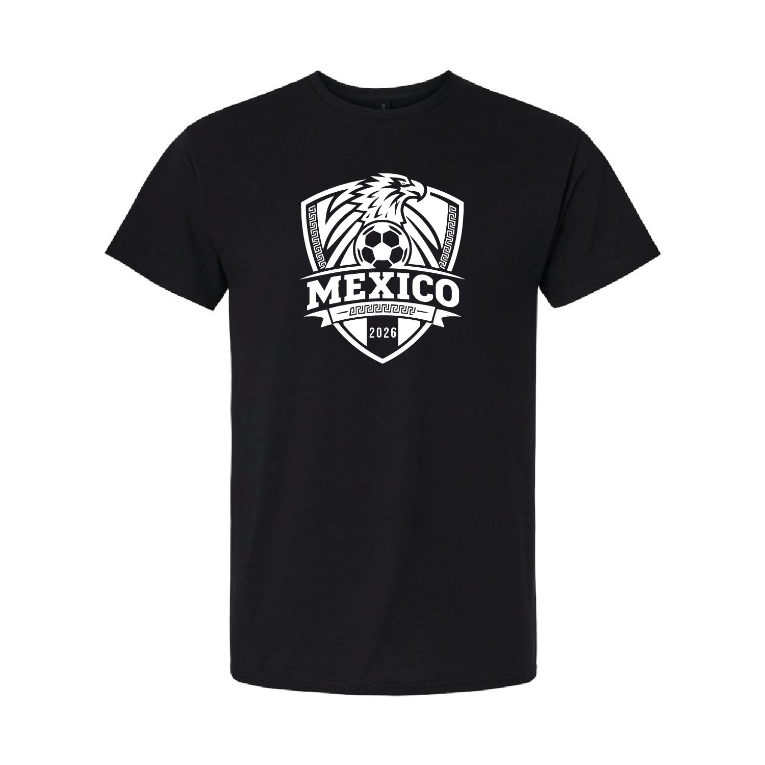 Mexico Football 2026 T-Shirt – Black Green White Cotton Mexican Tee 01