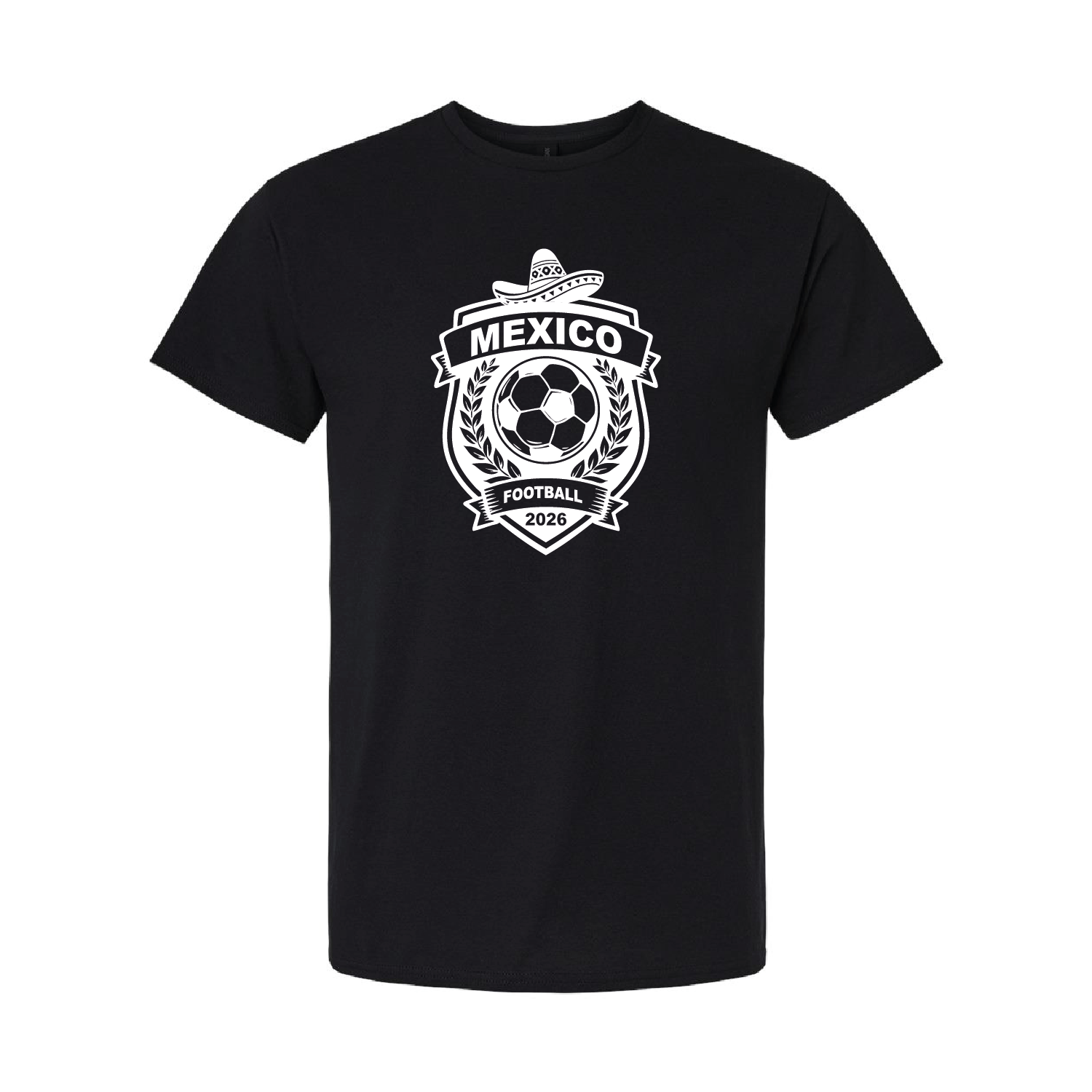 Mexico Football 2026 T-Shirt – Black Green White Cotton Mexican Tee 04
