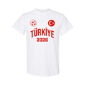 Türkiye Football 2026 T-Shirt – White&Red Cotton Turkish Premium Tee 01