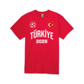 Türkiye Football 2026 T-Shirt – White&Red Cotton Turkish Premium Tee 02