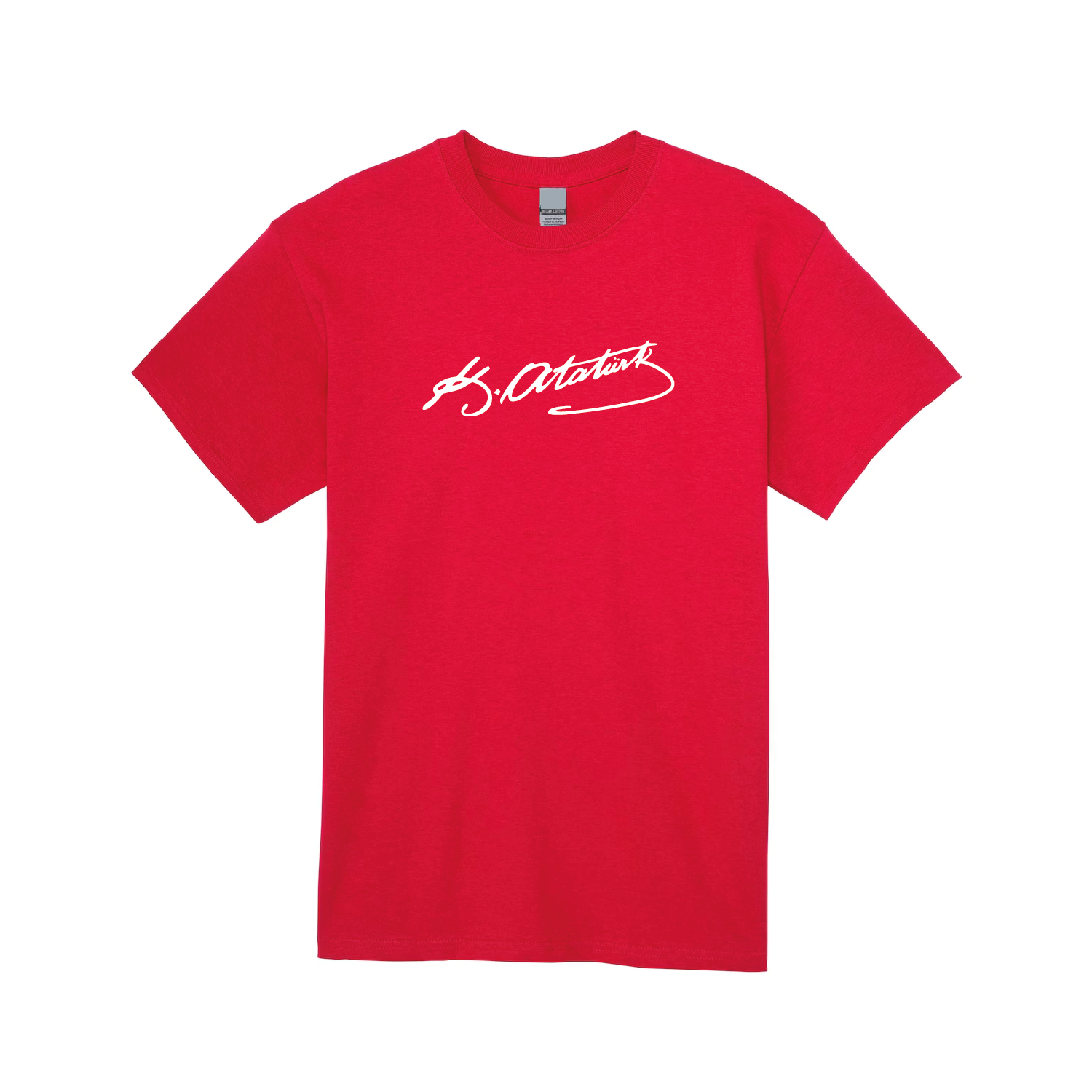 Türkiye T-Shirt – Red Cotton Turkish Tee Ataturk Signature 2026 04