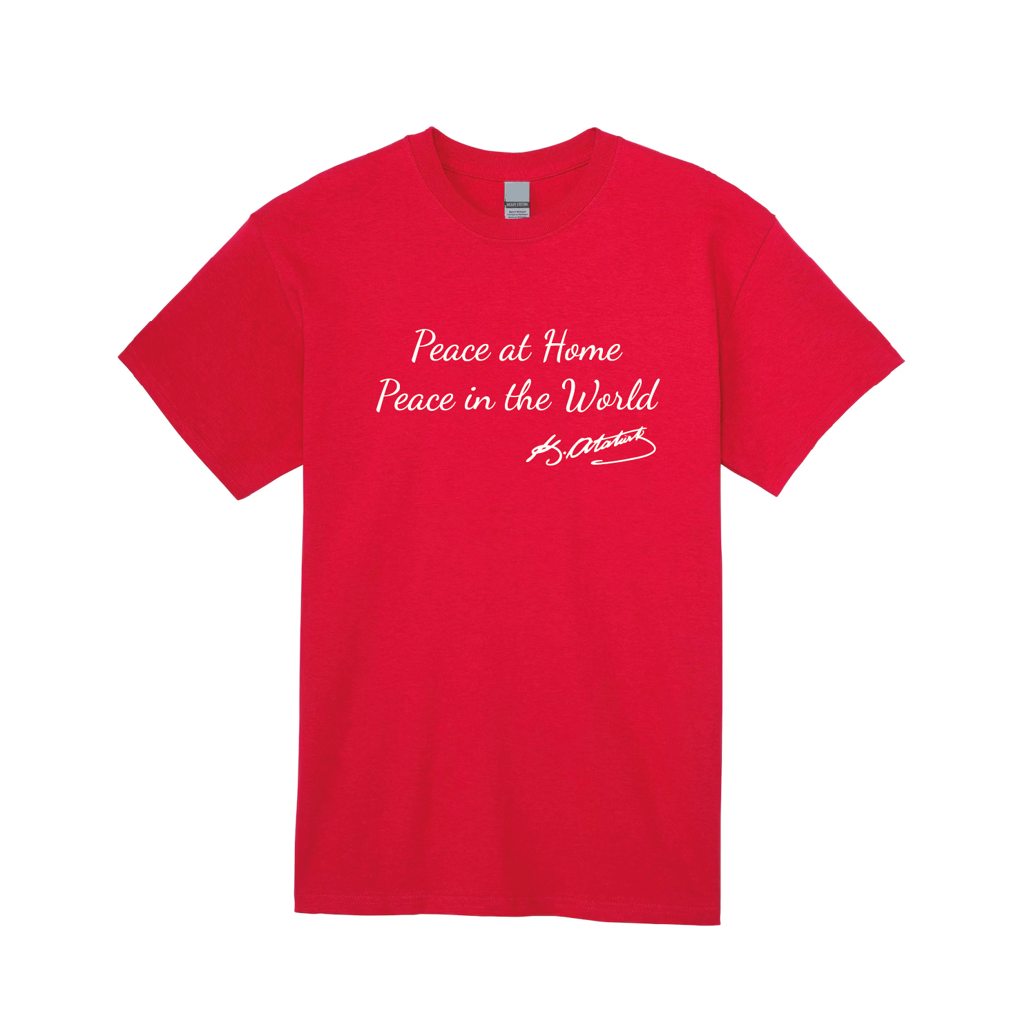 Türkiye T-Shirt – Red Cotton Turkish Tee Ataturk Signature 2026 05