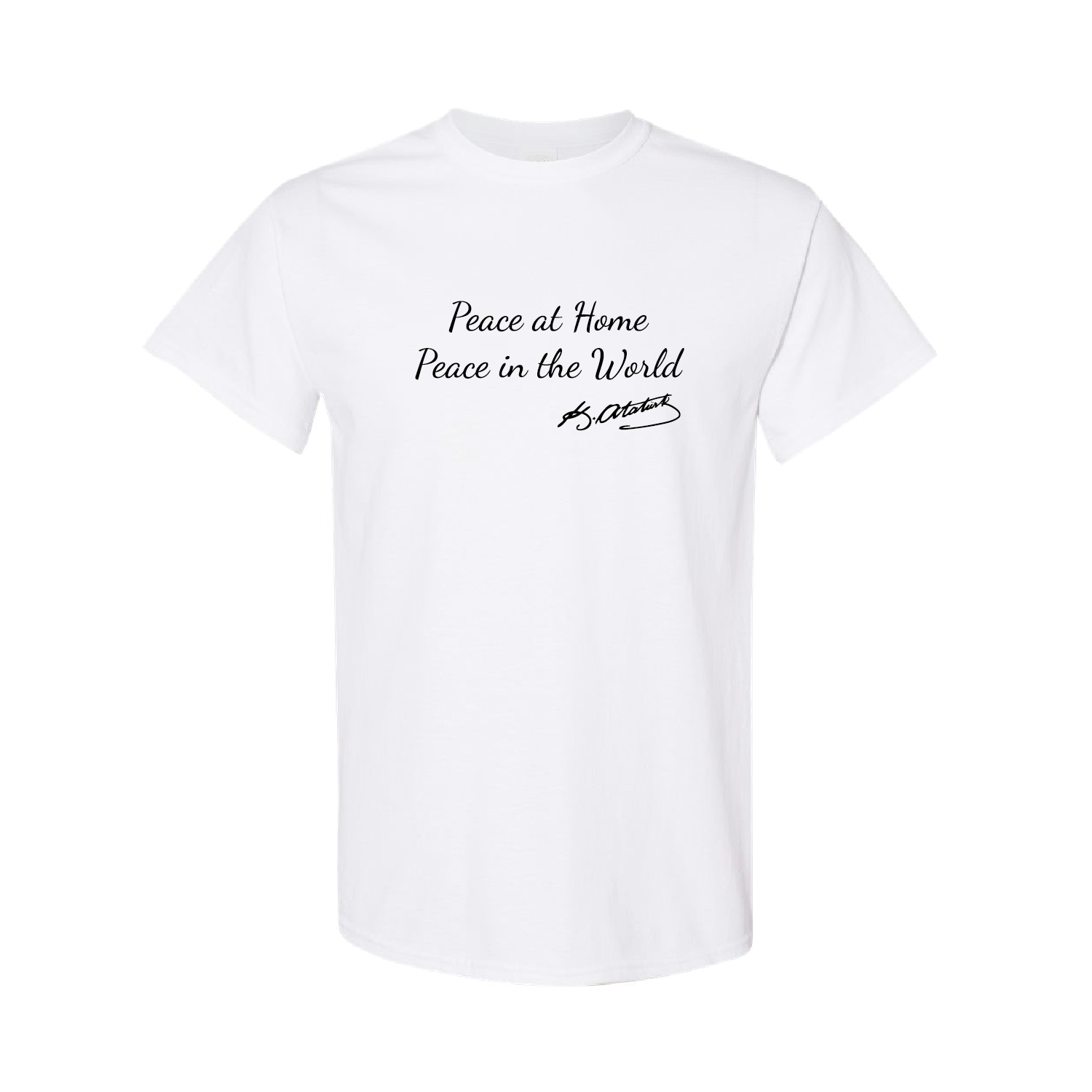 Türkiye T-Shirt – White Cotton Turkish Tee Ataturk Signature 2026 017