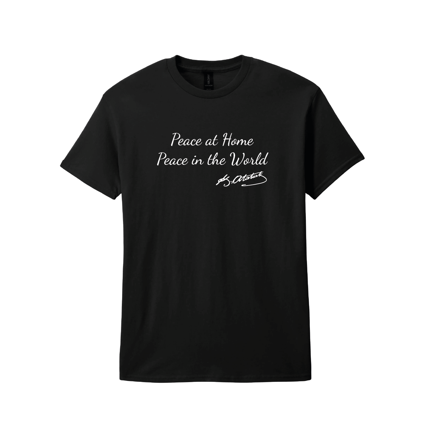 Türkiye T-Shirt – Black Cotton Turkish Tee Ataturk Signature 2026 029