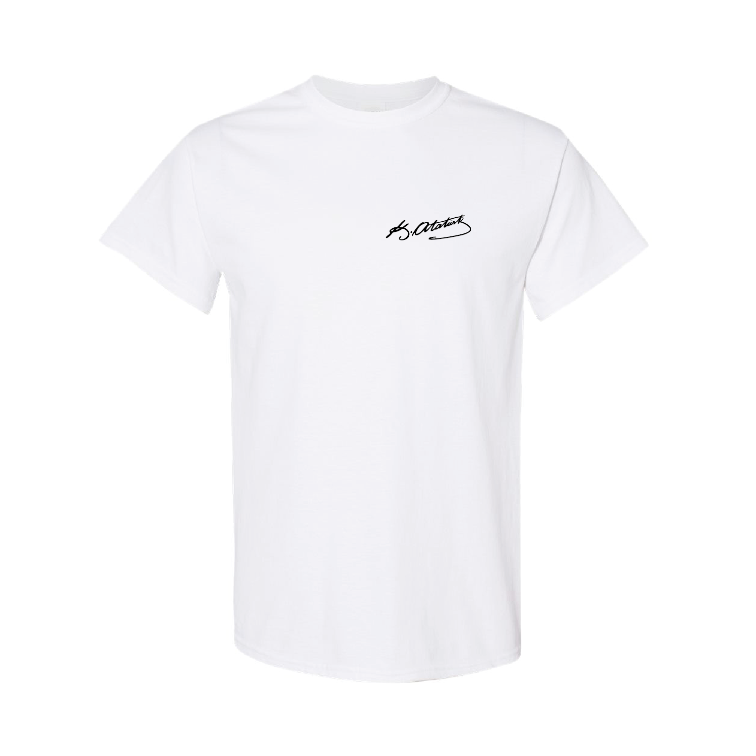 Türkiye T-Shirt – White Cotton Turkish Tee Ataturk Signature 2026 018