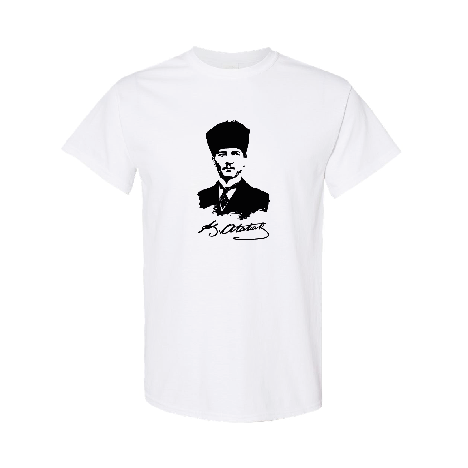 Türkiye T-Shirt – White Cotton Turkish Tee Ataturk Signature 2026 020
