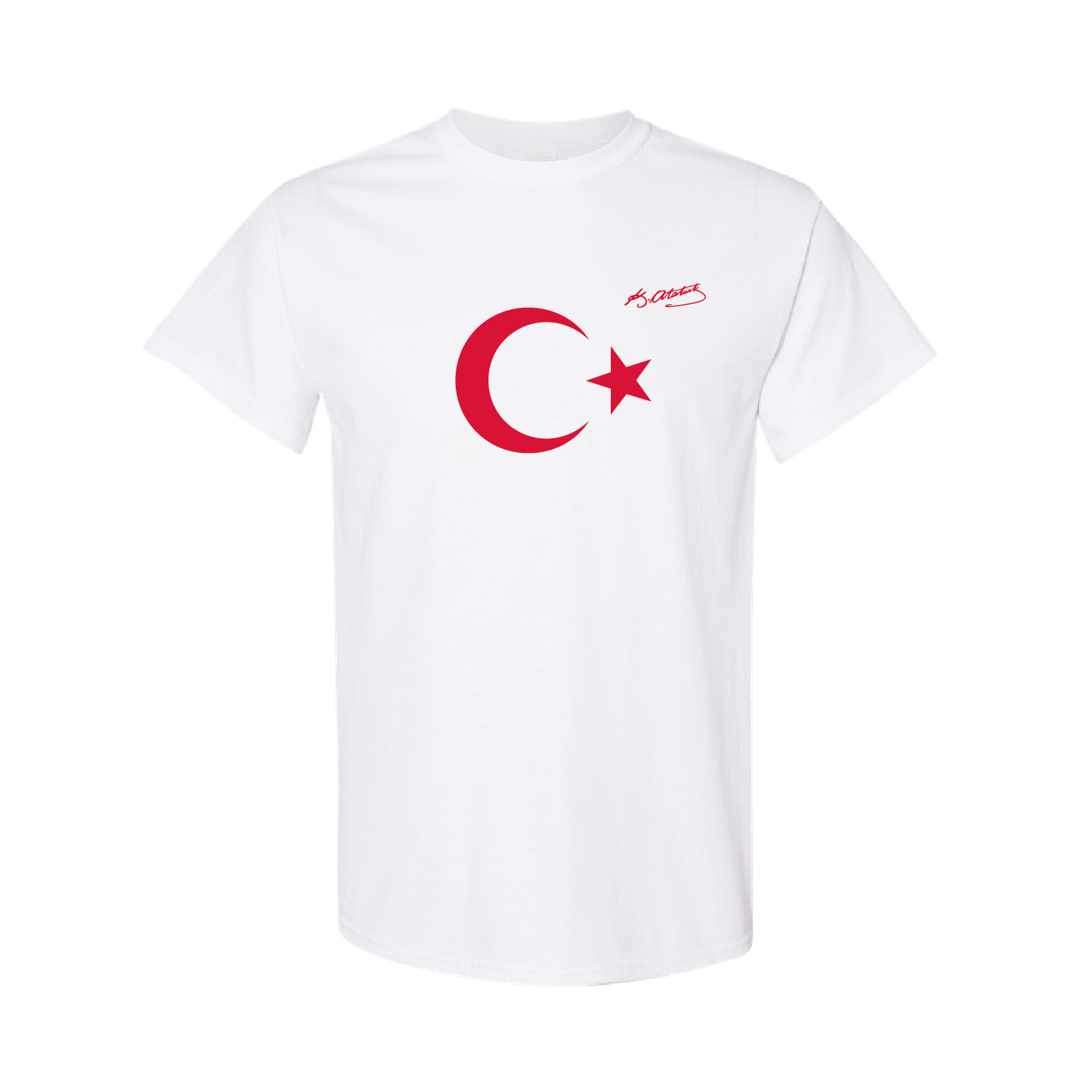 Türkiye T-Shirt – White Cotton Turkish Tee Ataturk Signature 2026 022