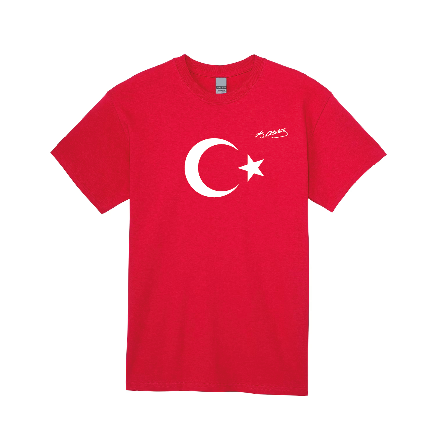 Türkiye T-Shirt – Red Cotton Turkish Tee Ataturk Signature 2026 010