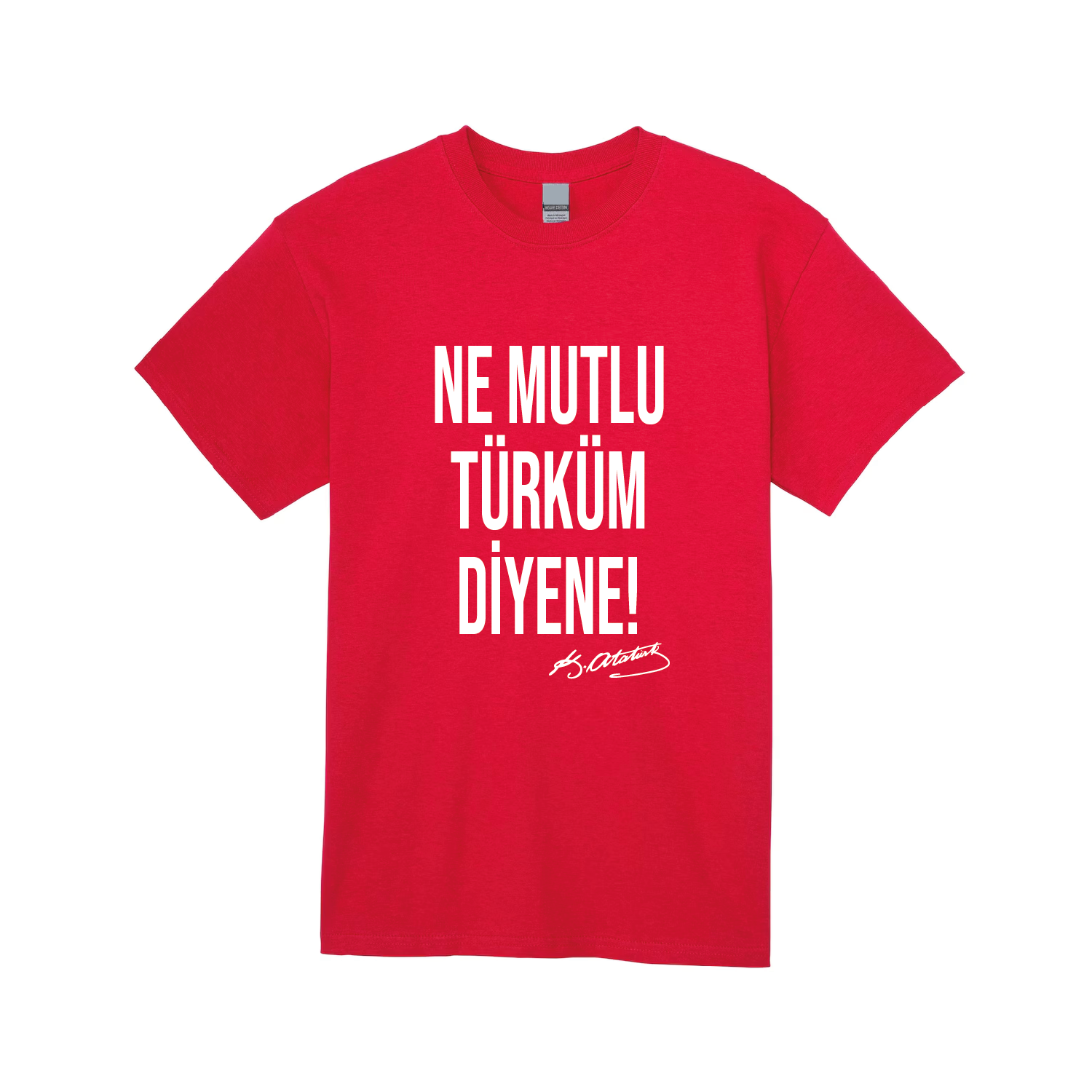 Türkiye T-Shirt – Red Cotton Turkish Tee Ataturk Signature 2026 012