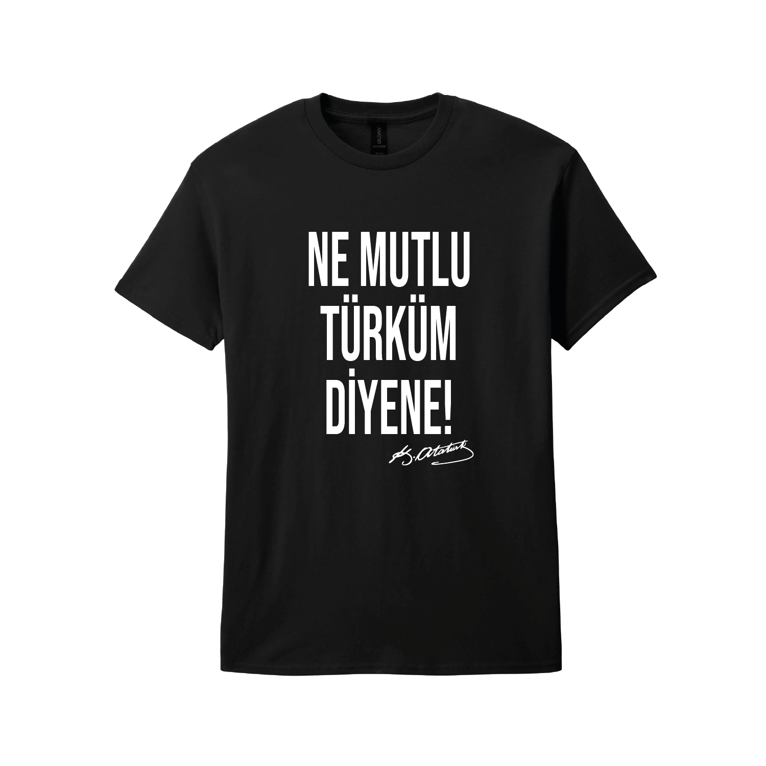 Türkiye T-Shirt – Black Cotton Turkish Tee Ataturk Signature 2026 033
