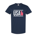USA T-Shirt – Red, White & Navy Cotton American Tee 03