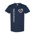 USA T-Shirt – Red, White & Navy Cotton American Tee 04