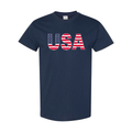 USA T-Shirt – Red, White & Navy Cotton American Tee 05
