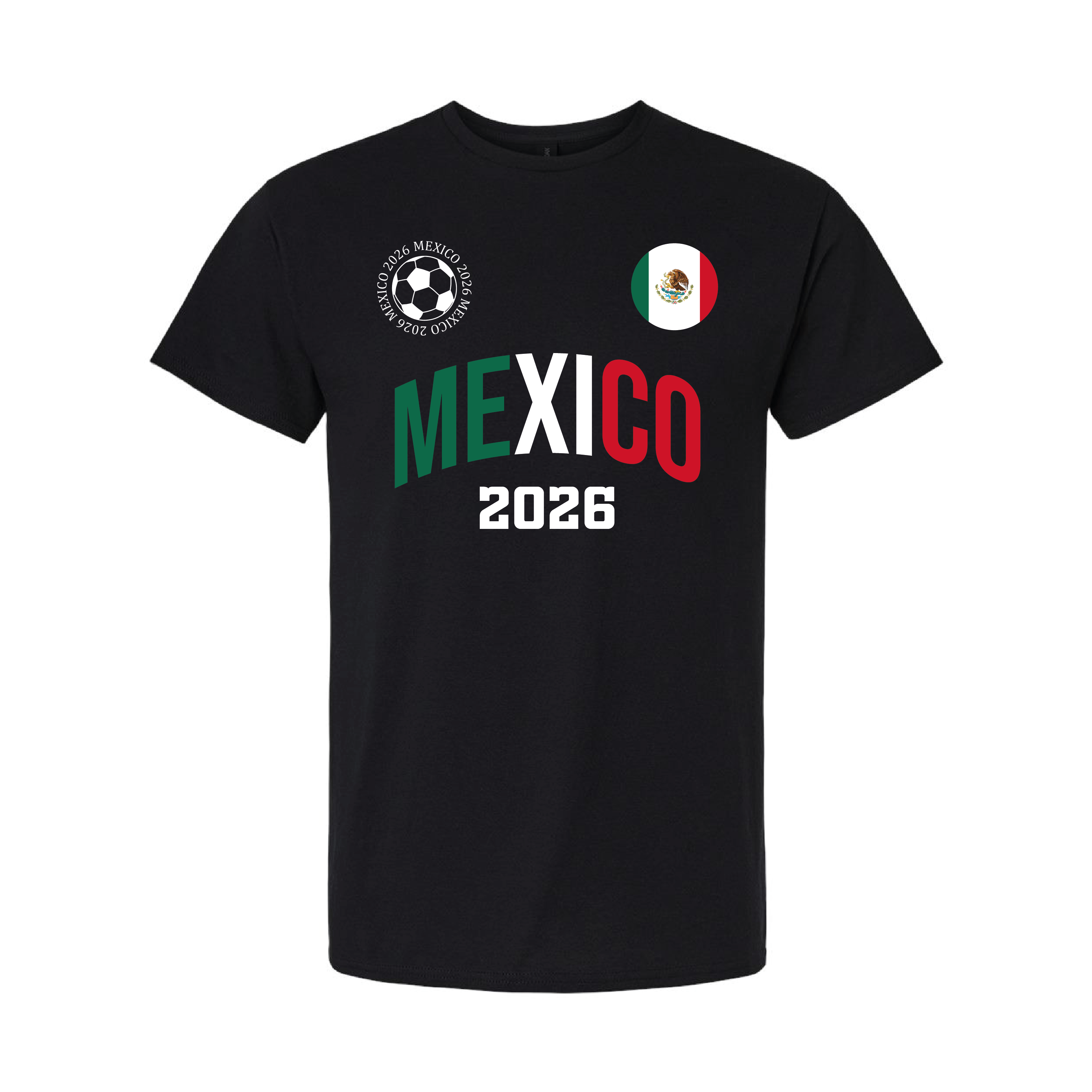 Mexico Football 2026 T-Shirt – Black Green White Cotton Mexican Premium Tee 24
