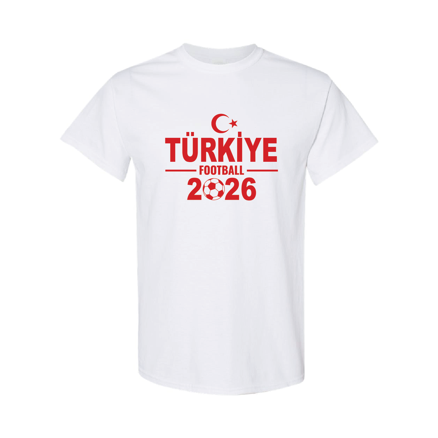 Türkiye Football 2026 T-Shirt – White Cotton Turkish Tee 02